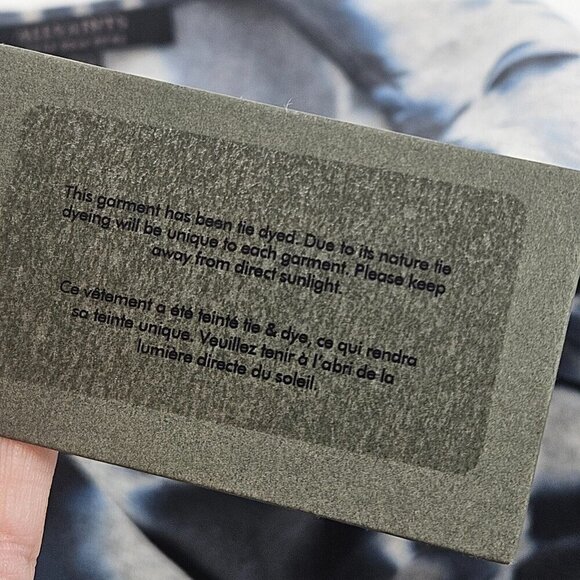 All Saints Raffi Velvet Tie Dye Bodysuit Blue Women's Size 10 NEW Boho Hippie - Picture 12 of 15